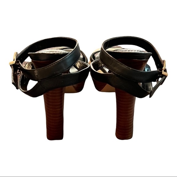 White House Black Market Celina 4.5”Heel Textured Open Toe Platform Sandal 9.5M - Picture 6 of 11